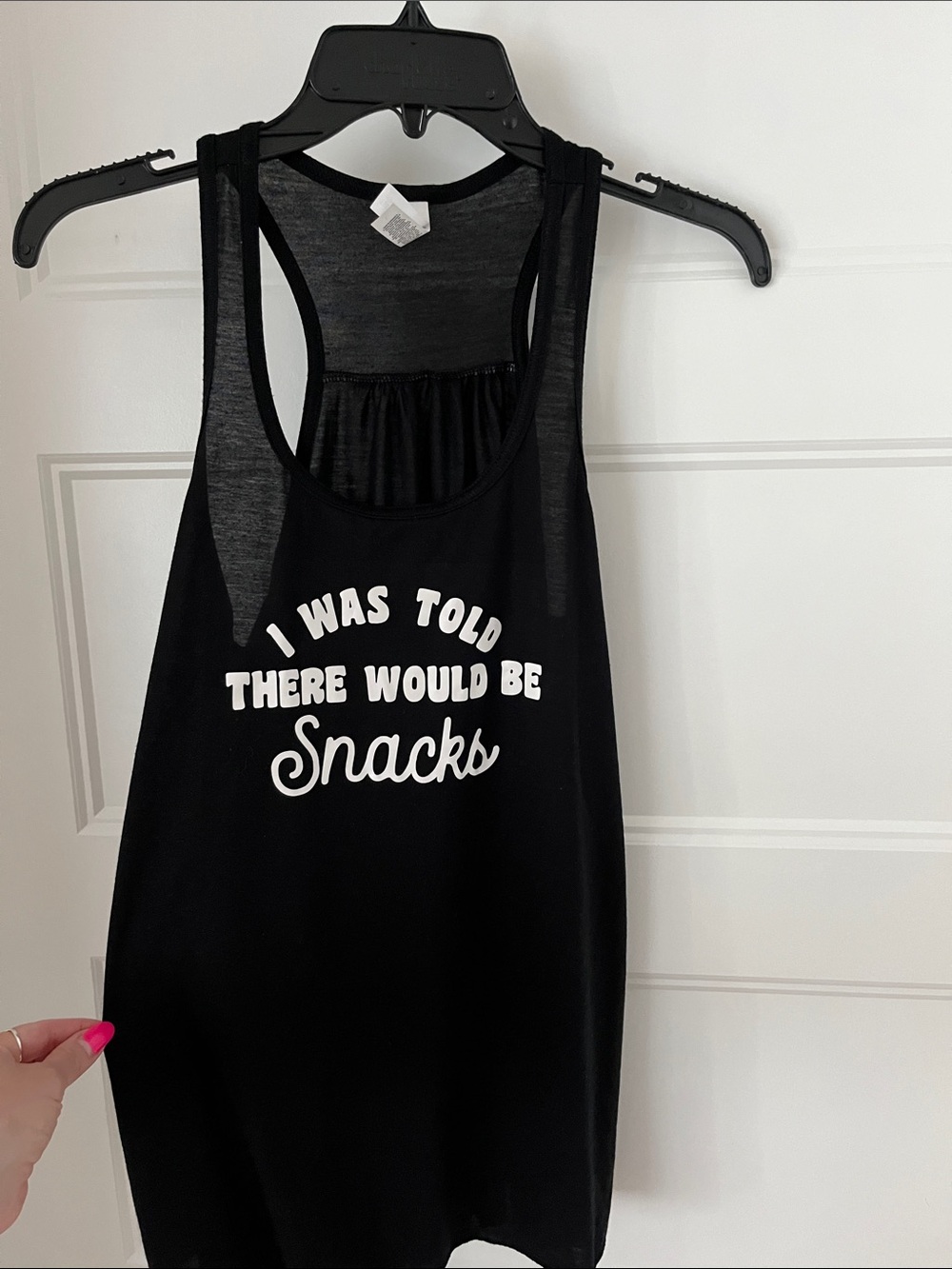 Constantly Varied Gear Black Racerback Tank with White Snack Graphic